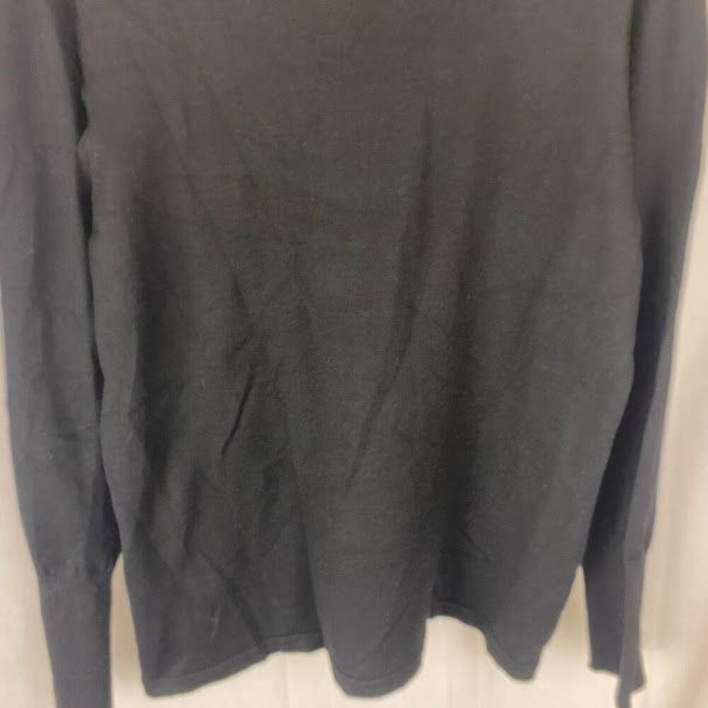 Peter Nygard Black Cowl Neck Beaded Long Sleeve Sweater Top Women's Large. - Picture 6 of 8